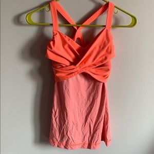 Lululemon neon orange tank top